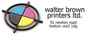 walter brown printers logo