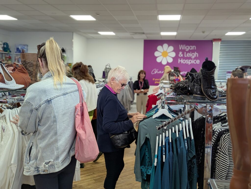 Shoppers browse at the Robin Retail Park superstore.