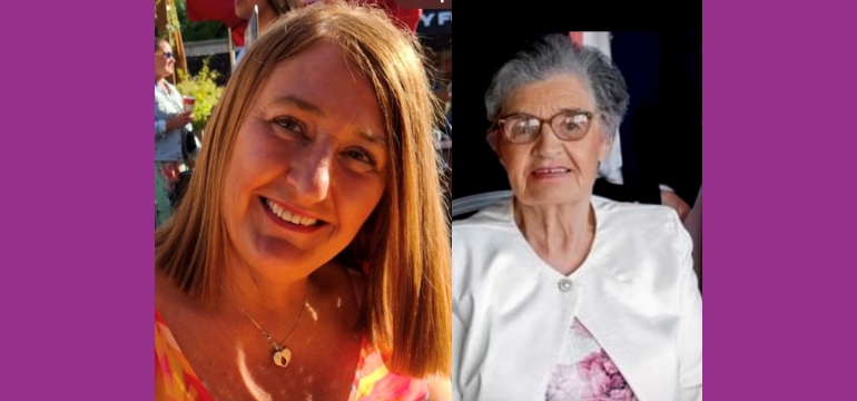 Christine and her mum.