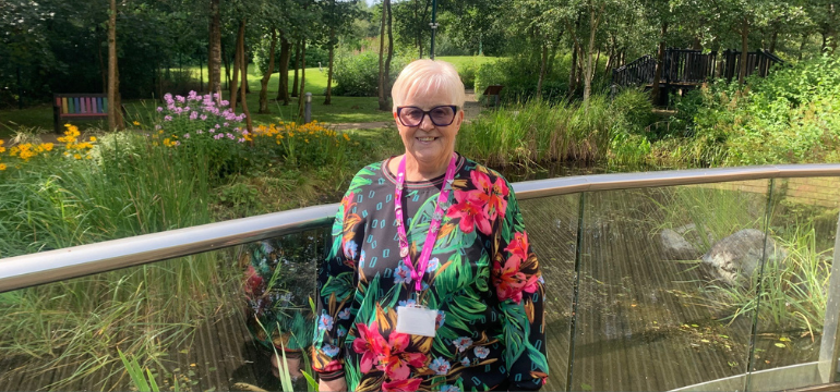 Kath - in the hospice gardens.