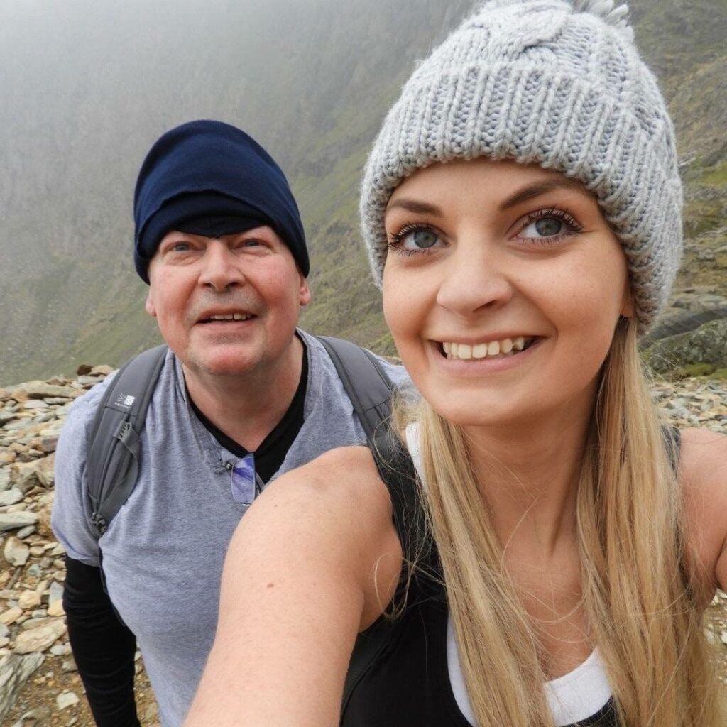 Sarah with her dad.