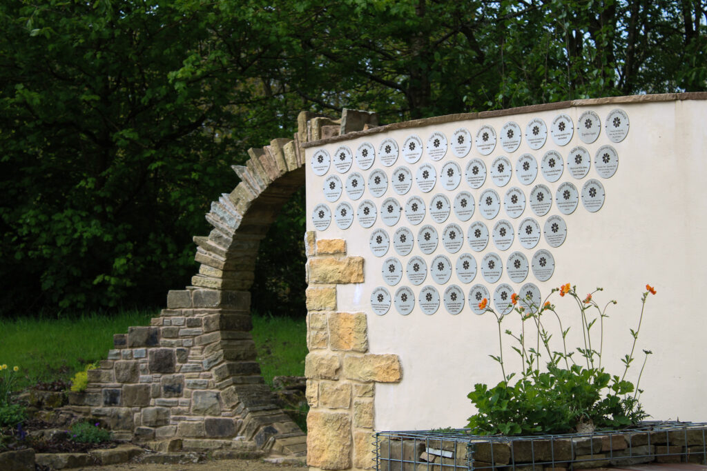 The Memory Garden at Wigan & Leigh Hospice.